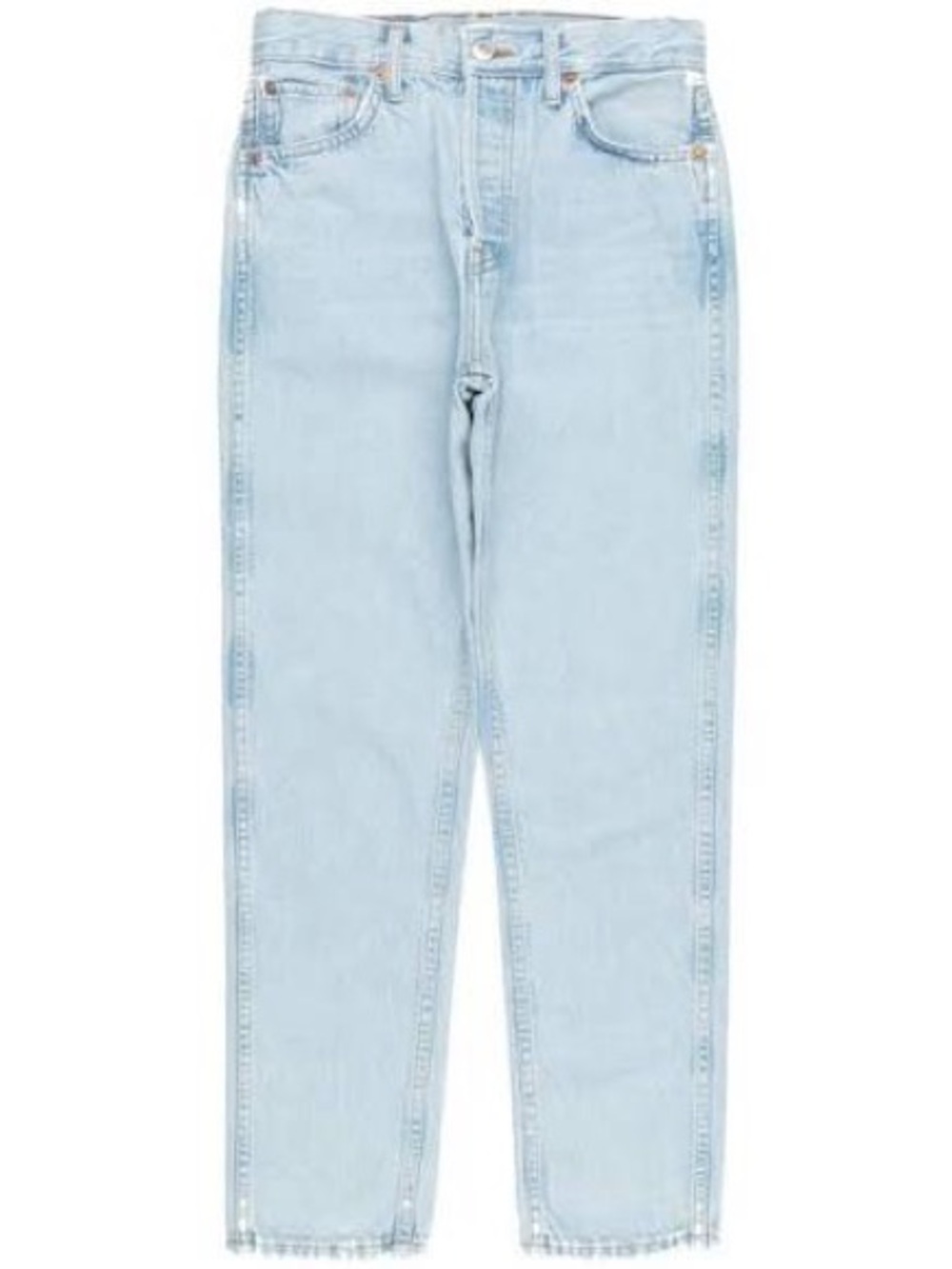 Re/Done 50s Cigarette Jeans High Waist Slim Aged Light Wash Size 26